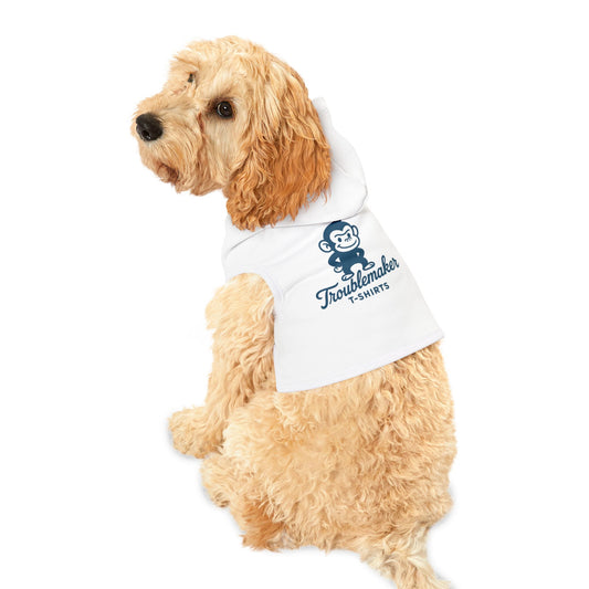 Troublemaker Logo Pet Hoodie – Stylish Comfort for Your Rebellious Dog or Cat!